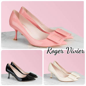 ロジェ ヴィヴィエ 靴 偽物 新作!【RogerVivier】Viv In The City パテントレザーパンプス カラー：BLACK、OFF WHITE、PINK