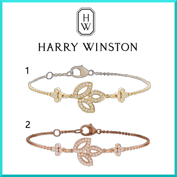 #リリークラスター 偽物 ハリーウィンストン ブレスレット コピー 希少☆ HARRY WINSTON 18Kゴールド&ダイヤモンド