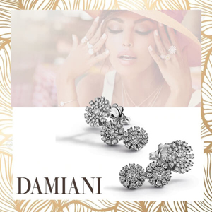 華やか【DAMIANI】ダミアーニ ピアス 偽物 マルゲリータ ピアス☆ダイヤ☆大人可愛い 20075453