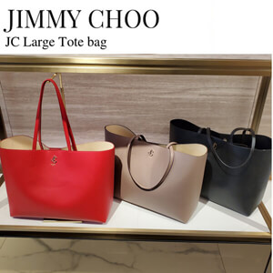 ジミー チュウ トートバッグ 偽物【ジミーチュウ】JC TOTE★Lサイズ★ロゴ★エレガント