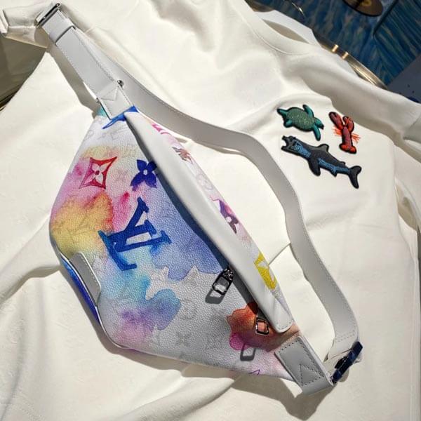 ルイヴィトン ウエストポーチ 偽物 LV ウォーターカラー WATERCOLOR 新作☆バムバック ショルダー 白 M45759