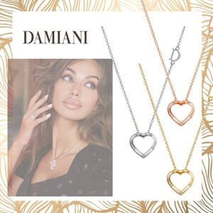 【DAMIANI】ダミアーニ ネックレス コピー☆D.Sideハートネックレス☆ダイヤモンド