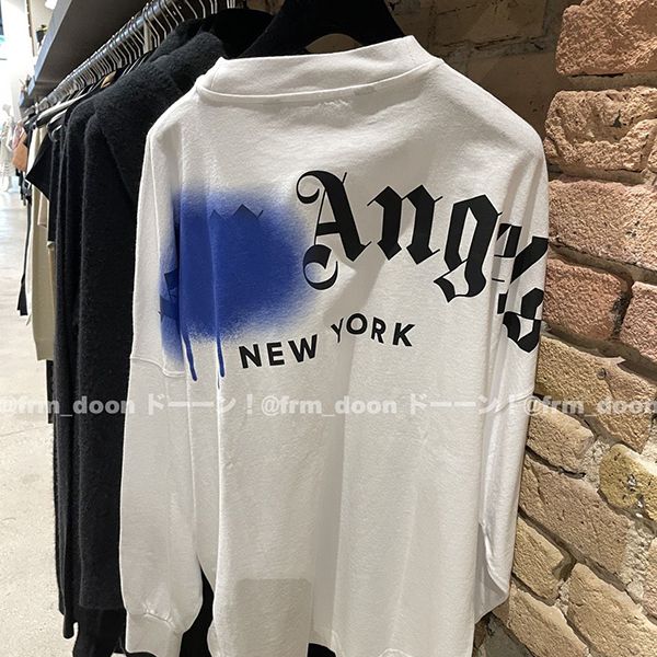 【パームエンジェルス シャツ 偽物】2021SS新作 NY スプレー L/S Tシャツ PMAB001S21JER004 0145