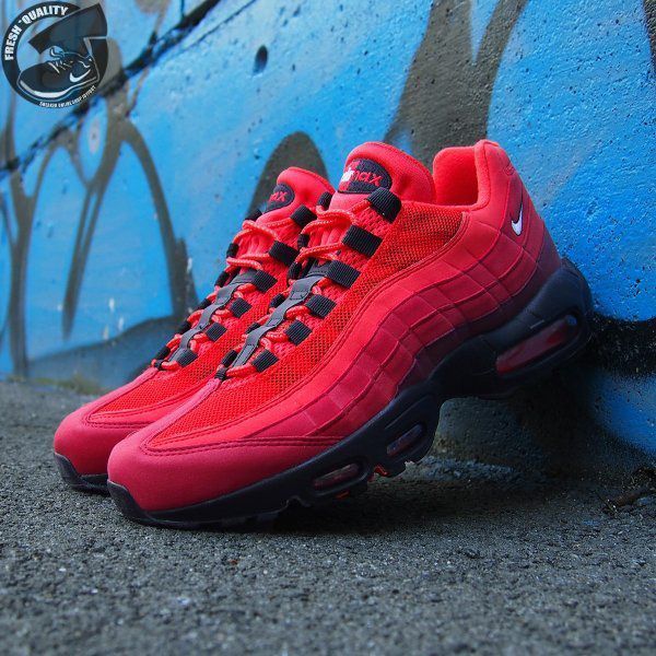 ナイキ エアマックス95 ハバネロ レッド 偽物 ナイキ コピー UNISEX! Sale! 精悍!!AIR MAX 95 ハバネロRED  燃える赤