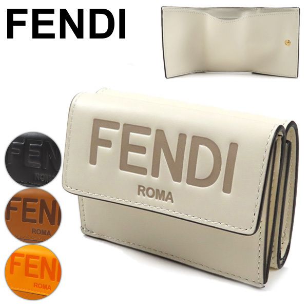 フェンディ 財布 偽物 ROMA Micro Trifold 三つ折り財布 8M0395