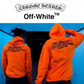 【超プレミア】OFF-WHITE x クロムハーツ 偽物 スウェット パーカー