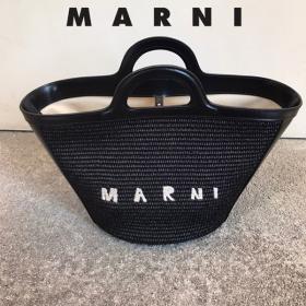 マルニ かごバッグ コピー 入手困難大人気 MARNI Medium Black Tropicalia かごバッグ