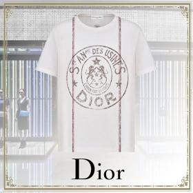 ★オシャレ★ディオール コットンジャージー & リネン Tシャツ 偽物 243T09A4426X0200