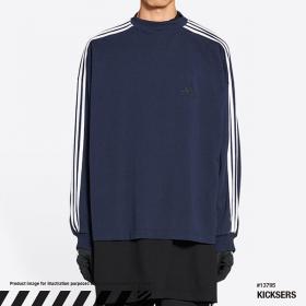 高品質♪♪♪バレンシアガ アディダス ロングスリーブTシャツ 偽物 Navy