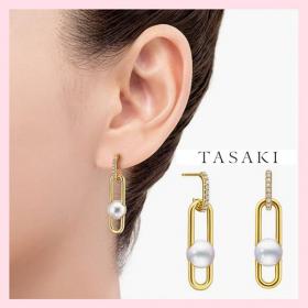 すぐ届く！関税込 TASAKI ファイン リンク 偽物イヤリング ゴールド