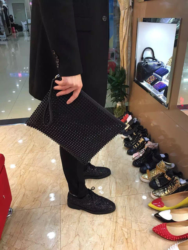 クリスチャンルブタン/CHRISTIAN LOUBOUTIN Peter Pouch クラッチバッグ ブラック 2015年春夏新作 1145048-0001-CM53 