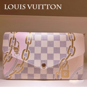 注目度抜群！ルイヴィトン ポシェット・フェリシーLV ダミエ 偽物 ロープ N40466